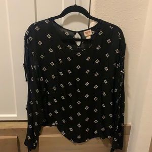 Black boho top